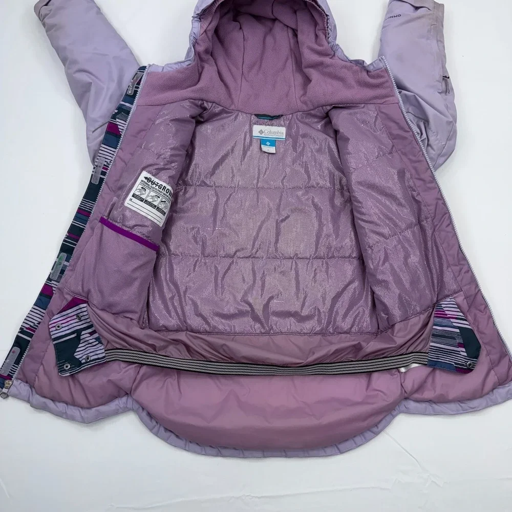 Columbia Omni-Heat Insulated Jacket Girls Medium 10-12 Hooded Full Zip Omni-Tech